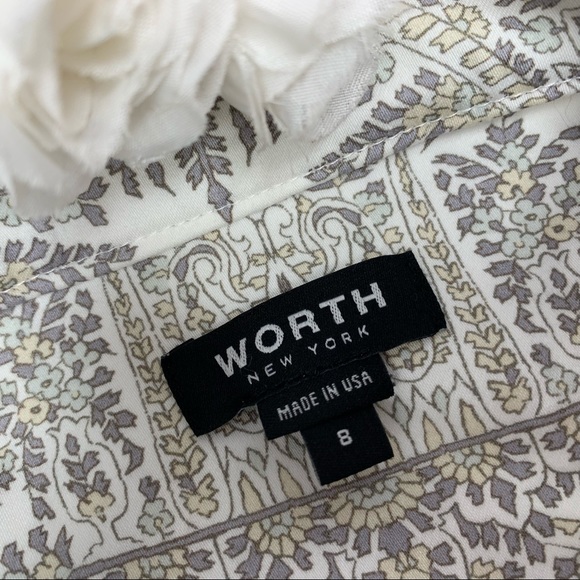 SOLD Worth New York Floral Printed Button Do - Picture 8 of 8